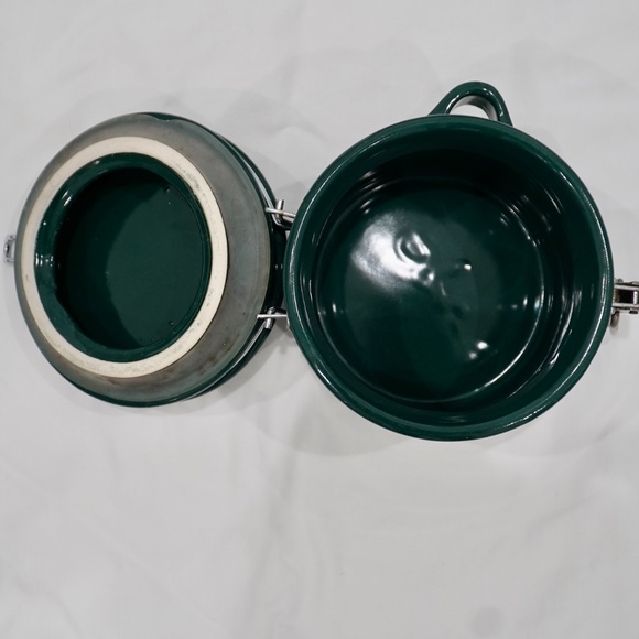 Glass Forest Green Air Tight Container with hinge - Picture 2 of 13